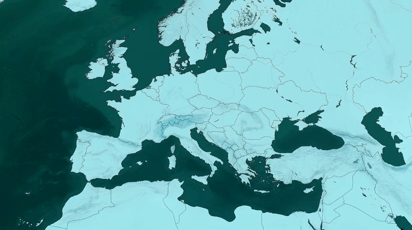 Map of Europe and the Mediterranean